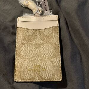 Coach Cream Card Holder